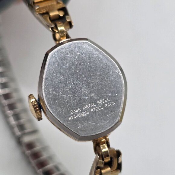 Vintage Timex Womens Two-Tone Stretch Band Watch Wind Up Quartz Working - Picture 7 of 9